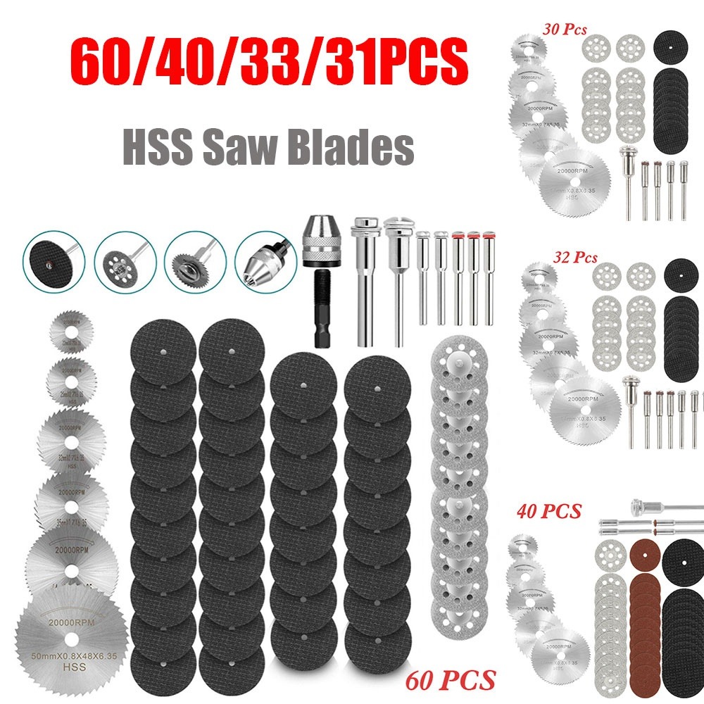 60/40/32/30/12/7/6PCS Diamond  - Cordless Rotary Tool Kit Accessories 评论和价格