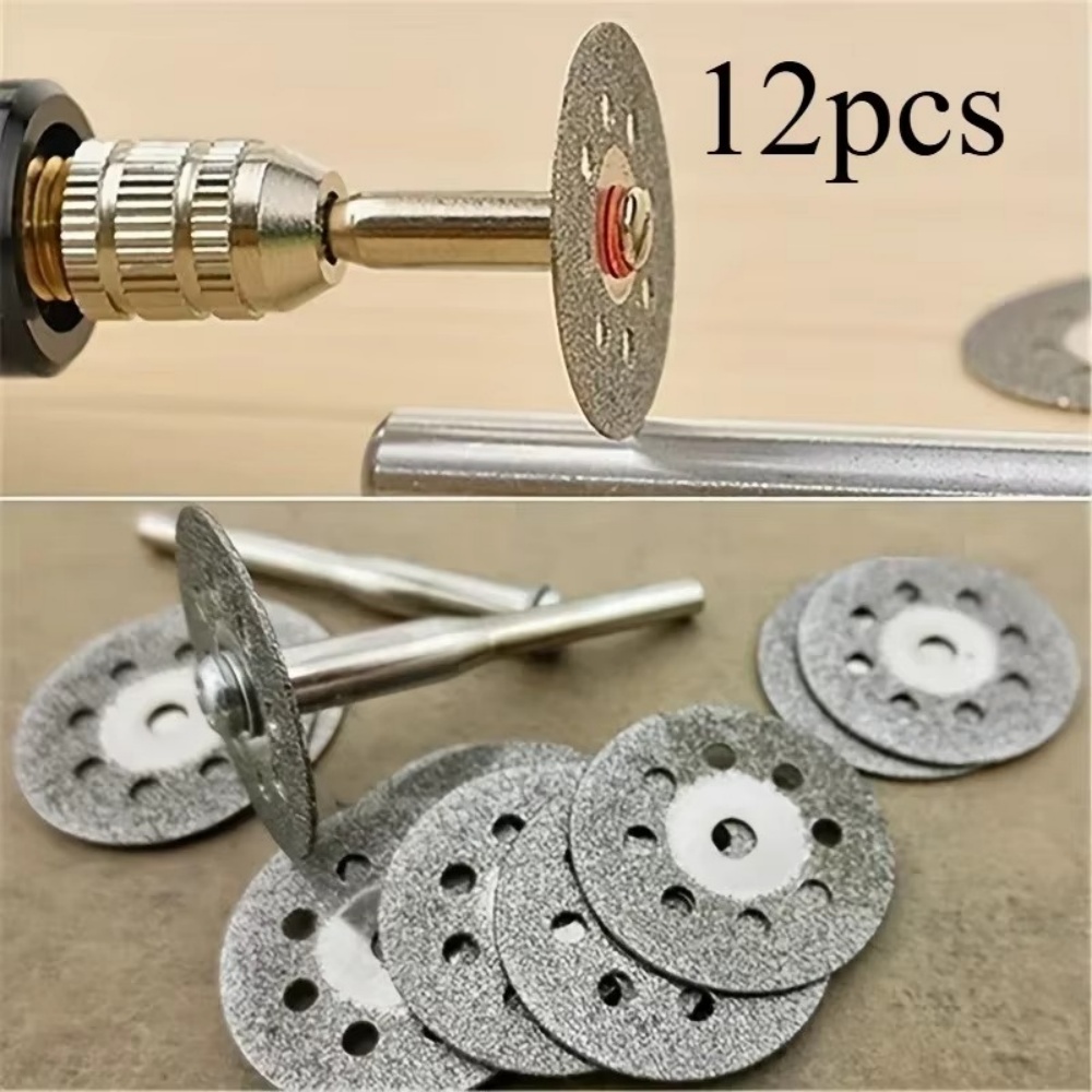 12Pcs/set Diamond Slice Diamon - Cordless Rotary Tool Kit Accessories 评论和价格