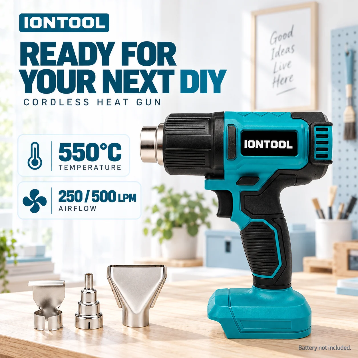 IONTOOL 550℃ Dual-Speed Compac - Cordless Heat Gun For Shrink Tubing 评论和价格