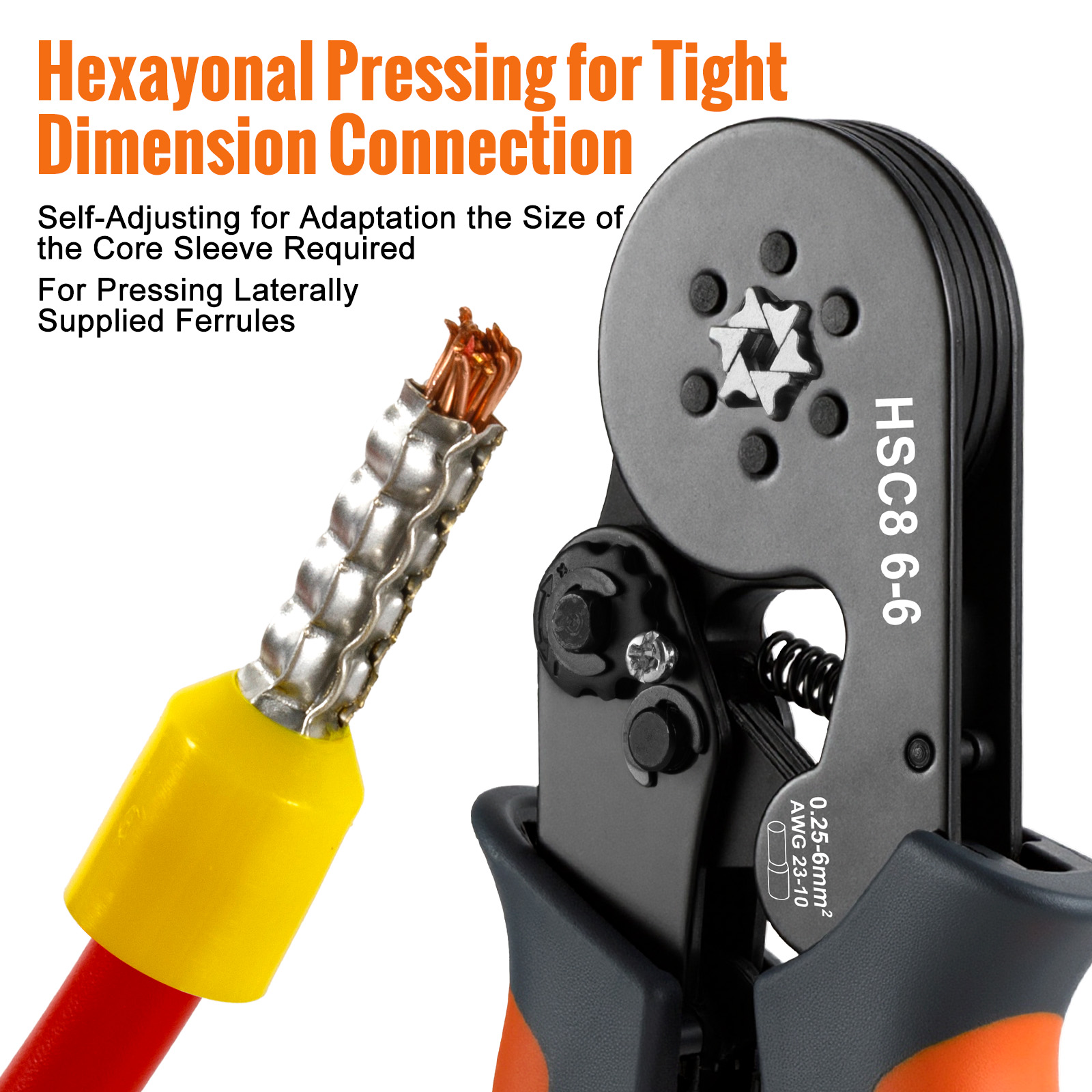 Ferrule Crimping Tool HSC8 6-4 - Automatic Wire Stripper Cutter 评论和价格